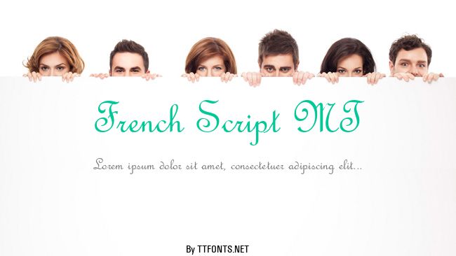 French Script MT example